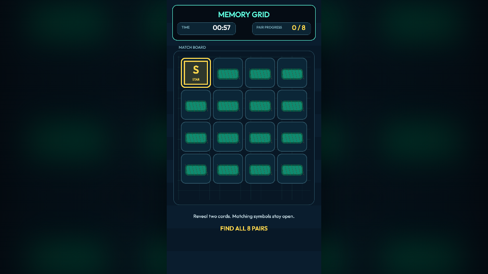 Memory gameplay cover